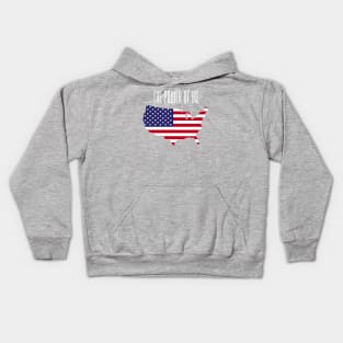 The power of US American flag Kids Hoodie